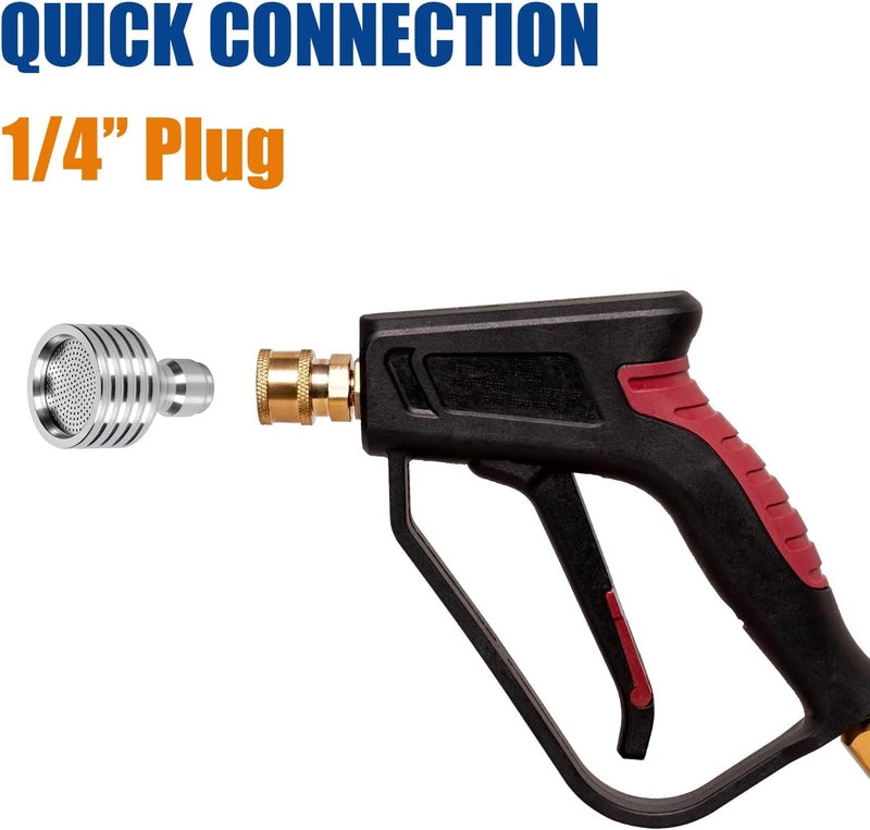 Solivede Pressure Washer Nozzle Tips Soft Wash Gun Shower Nozzle with 1/4'' Quick Connect Adapter for Pressure Washer Gun Car Washing, Tire Detailing, Garden Watering 2 Pcs - Image 4